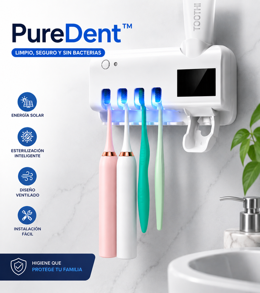 PureDent™ | Dispensador Y Esterilizador de Cepillos UV